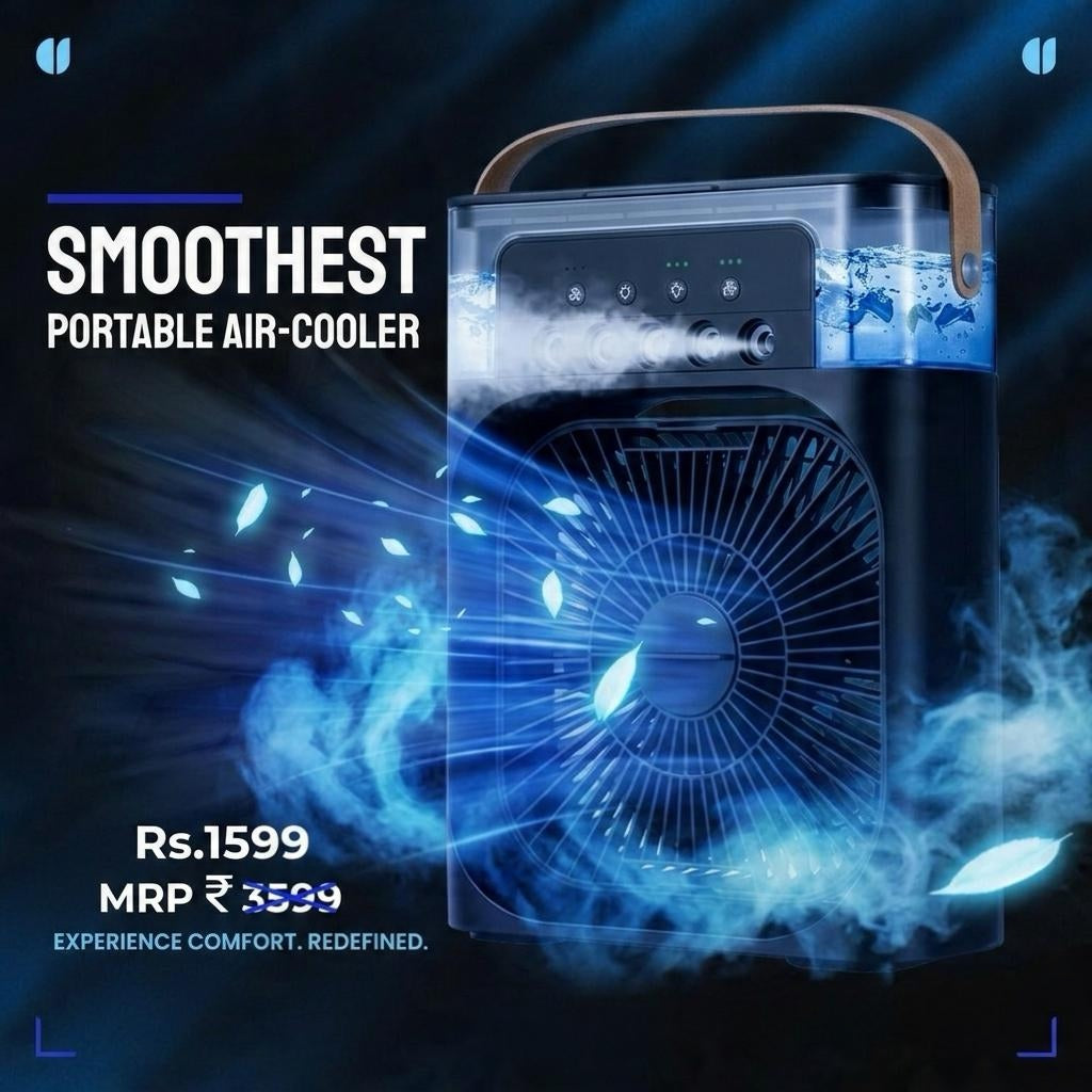 Orbit Retails Premium Portable Air Cooler & Humidifier Fan⁠ | 600ml Capacity  + Custom Perfume  🌬️